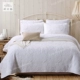hoa trắng ba mảnh giường rắn bìa là bông cotton thêu khăn trải giường bông tấm sợi mat được màu - Trải giường ra giường màu xám Trải giường