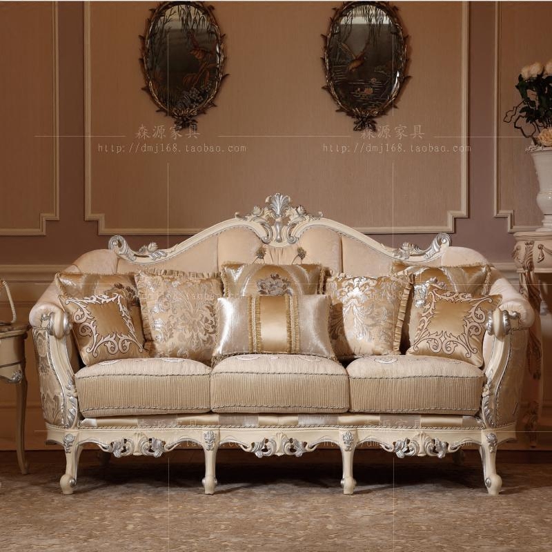 Eurostyle Solid Wood Sofa Furniture Combination Method Luxury palace Jean de minimis Sofa Double Sofa Villa Sofa