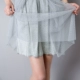 Loose size lớn eo cao đáy váy nữ bên trong màu rắn khâu váy lưới chất béo MM đầm dún eo Váy eo cao