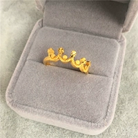 Đồng hồ cát vàng Việt Nam mới nhẫn nữ giả vàng mạ vàng mở đồng xu vàng nhẫn lâu không phai nhẫn vàng nam