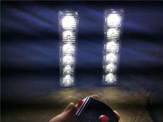 тюнинг фар 汽车中网灯 高亮一拖二爆闪灯 led开道警示灯 汽车闪光灯