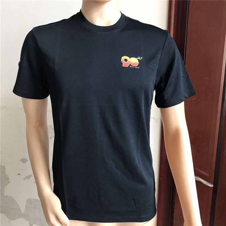 Speed Dry Physical Fabric Summer Round Collar Casual Breathable Short Sleeve Jianjun 90 Anniversary T-Shirt
