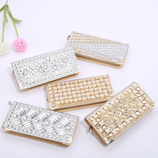 Bright face long diamond wallet 30 % off Japanese and Korean style summer small bag 2016 new small short chain