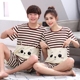 Phiên bản mùa hè Hàn Quốc của bộ đồ ngủ đôi Crayon Shinchan phụ nữ mùa hè dễ thương bằng vải bông các kiểu đồ bộ đẹp Cặp đôi