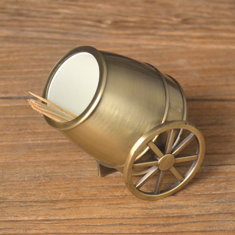 Exquisite bronze tooth tooth box tooth box household sample room decorated cotton box tooth cans