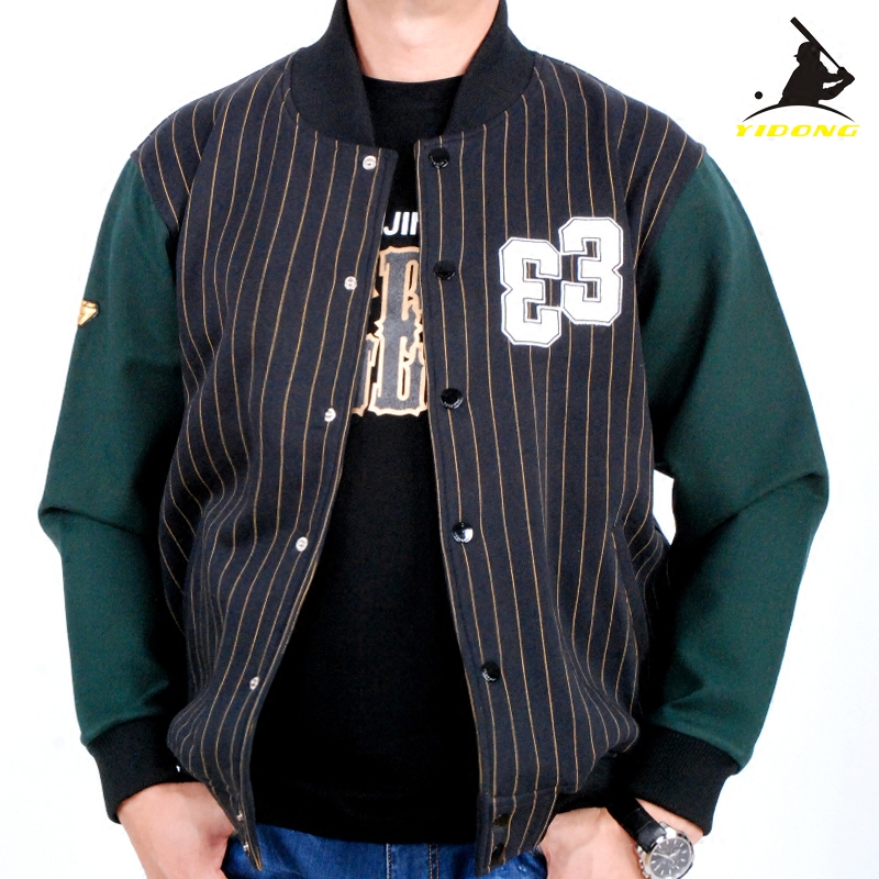 (Every Move) Male and Men's Zipper Baseball Softball Cardiovert Coats Striped Casual Thick Baseball Uniform to Make Money-Taobao