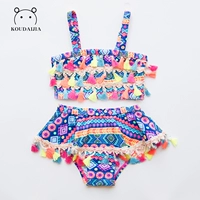 Đồ bơi cho trẻ em gái Chia bé 3 tuổi 1 Cô gái gió dân tộc Đi biển Bơi công chúa dễ thương Bikini đồ bơi một mảnh cho bé