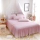 Tình yêu con vuông mùa hè một mảnh giường bedspread váy 1.8m 1.5m bông bông giường đôi Gailei Si chúa gió - Váy Petti Váy Petti