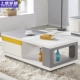 Bàn cà phê đơn giản Bắc Âu kết hợp tủ TV Gói kính cường lực mờ piano sơn màu đồ nội thất phòng khách - Bộ đồ nội thất ban ghe dep Bộ đồ nội thất