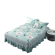 Váy ngủ cotton cotton vườn hoa 1,5m giường đơn 1,8 mét giường đôi trải giường bốn bộ có thể được tùy chỉnh ga giường viền ren Váy Petti