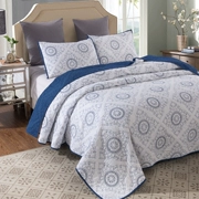 Bông xuất khẩu Châu Âu trải giường thêu quilting là chăn bông ba mảnh bông đơn giản điều hòa không khí mùa hè chăn bông