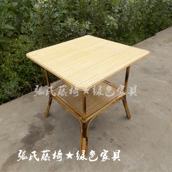Zhang's rattan chair bamboo furniture square bamboo tea table round tea table double tea table small table small round table small square table