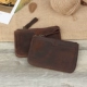 Mini Coin Purse Coin Leather Ví ngắn Retro Crazy Horse Zipper Hàn Quốc Nam và nữ Túi tiền nhỏ