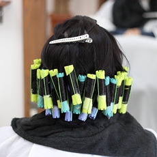 Аксессуары для волос 日本冷烫杠子大号梨花标准杠 水纹烫空心杠 卷发杠子发廊烫发工具