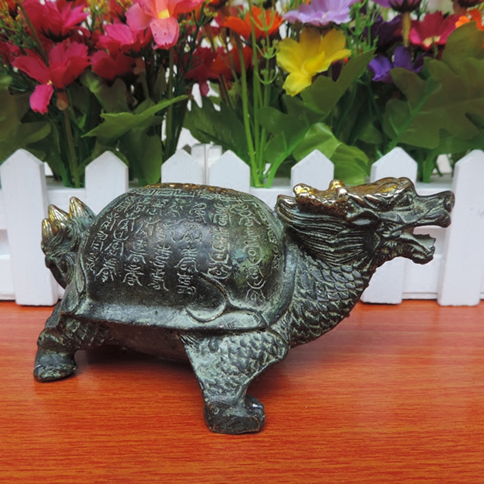 Bronze Dragon Tortoise Pendulum Pieces Pure Bronze Dragon Turtle Living Room Book House Office
