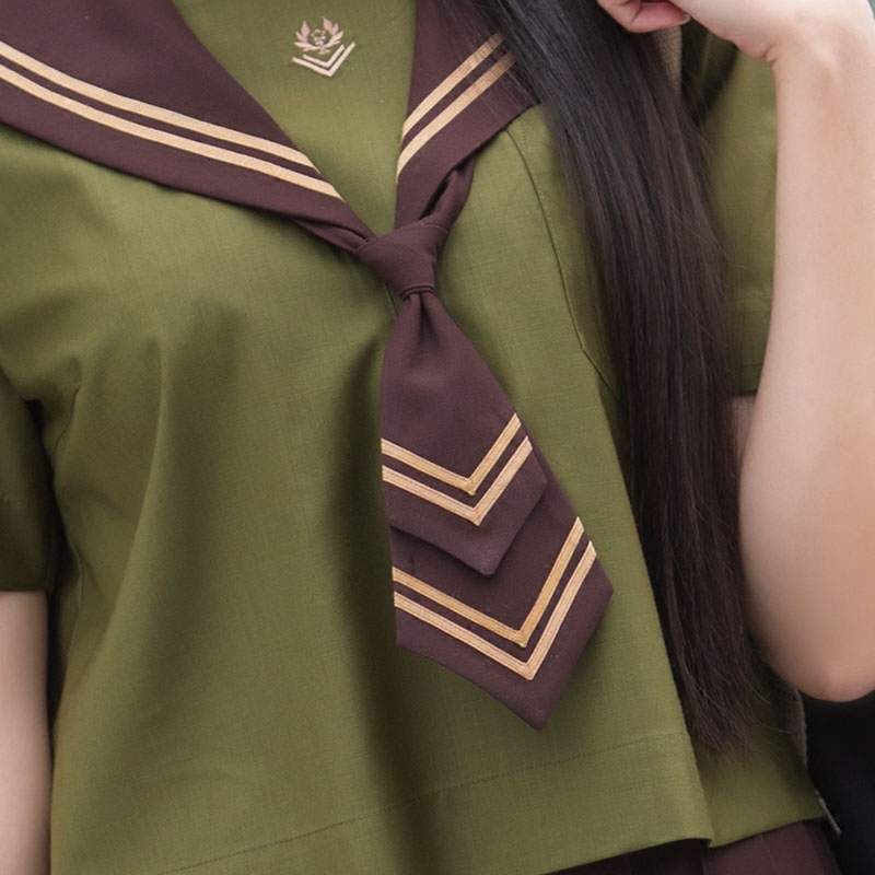 kyouko JK制服手作领带 茶色金二本双层 免打定型制服领带