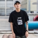 FNNKA Châu Âu và Châu Mỹ Harley BBOY thư Áo thun nam cổ tròn tay ngắn tay thương hiệu hip-hop lỏng vai dơi mùa hè áo polo gucci Áo phông ngắn