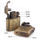 Retro kim loại gió nhẹ nhẹ cổ điển hoài cổ sáng tạo bánh xe dầu hỏa nhẹ hơn tùy chỉnh chữ shop bật lửa Bật lửa