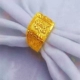 Độc đoán Euro Coin Việt Nam Sand Gold Ring Giả vàng Nhẫn nam 24K Hypallergenic mạ vàng Live No Long Fading Nhẫn
