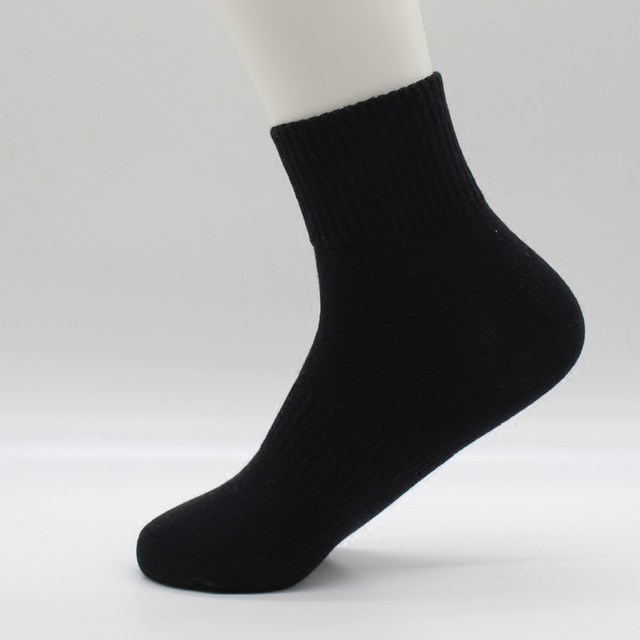 ຖົງຕີນຜູ້ຊາຍກາງ-calf cotton socks women's sport socks white mid-length spring and summer deodorant sweat-wicking medium-thin thin socks cotton versatile