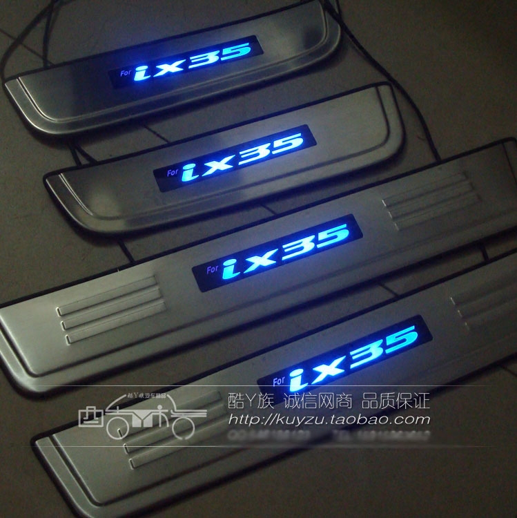 10-15 Hyundai Ix35Led Door Sill Strips-Ix35 Welcome Pedals with Lights Cold Light-Blue Light Door Sill Strips