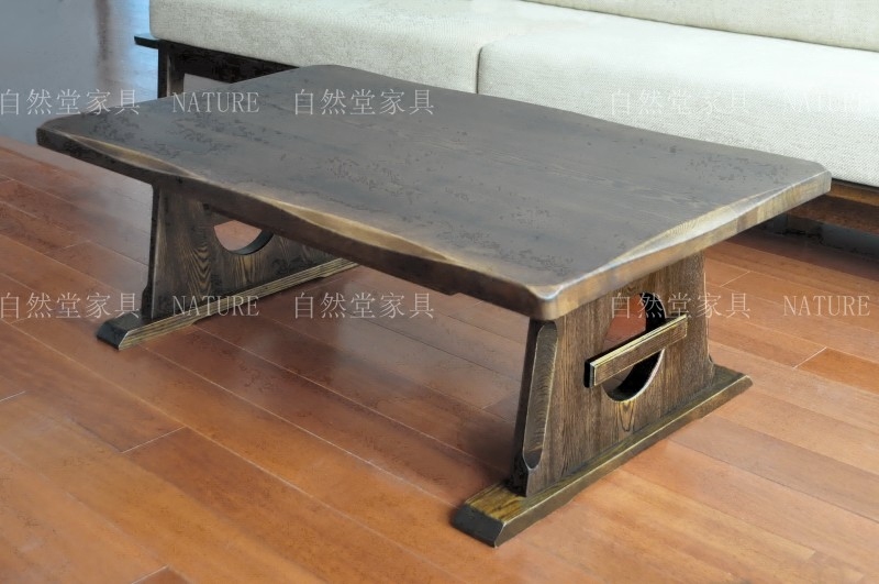Japan-style Fields Garden Full Wood Water Treuliu 1 2 m Tea Table Ultra thickness 40mm Desktop with three-section chute drawer