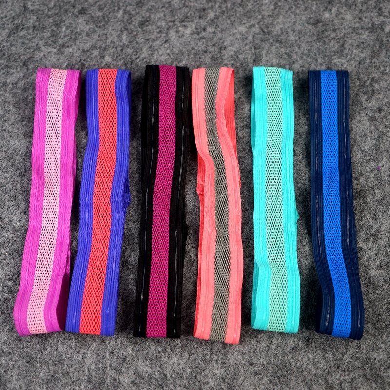 Color Fashion Sports Hair with hollowed-out Coloured anti-sweat Breathable Beam Hair with double silicone gel Running Fitness Hair Accessories