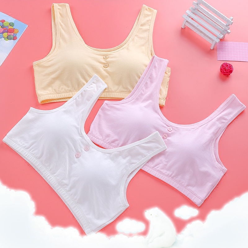 Junior high school girls with chest pads 12-13-14-15-16-year-old girls developing small vest bra underwear thin