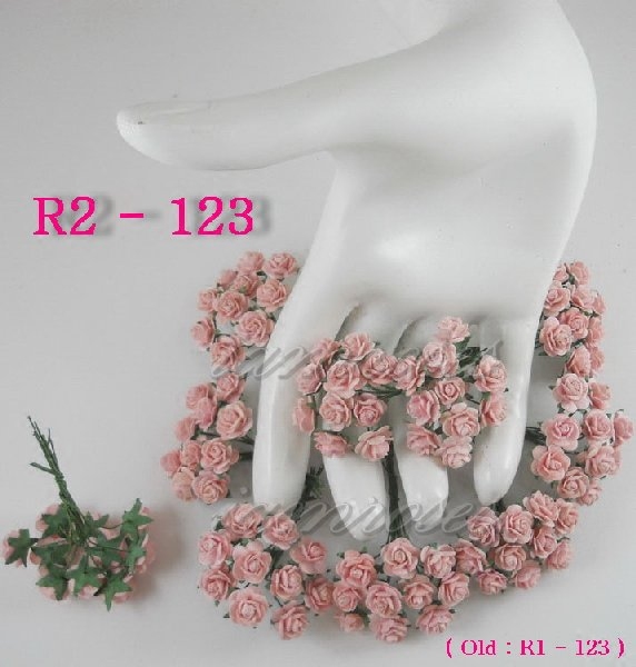 Handmade mulberry paper flower R2 Mini small rose single with a diameter of about 1cm monochrome 10 Dot 1 beam-Taobao