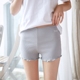 Quần an toàn chống ánh sáng cho phụ nữ mùa hè mỏng sợi mới gợn sóng bên ngoài mặc quần legging thời trang ngắn - Quần tây thường quần sooc nữ Quần tây thường