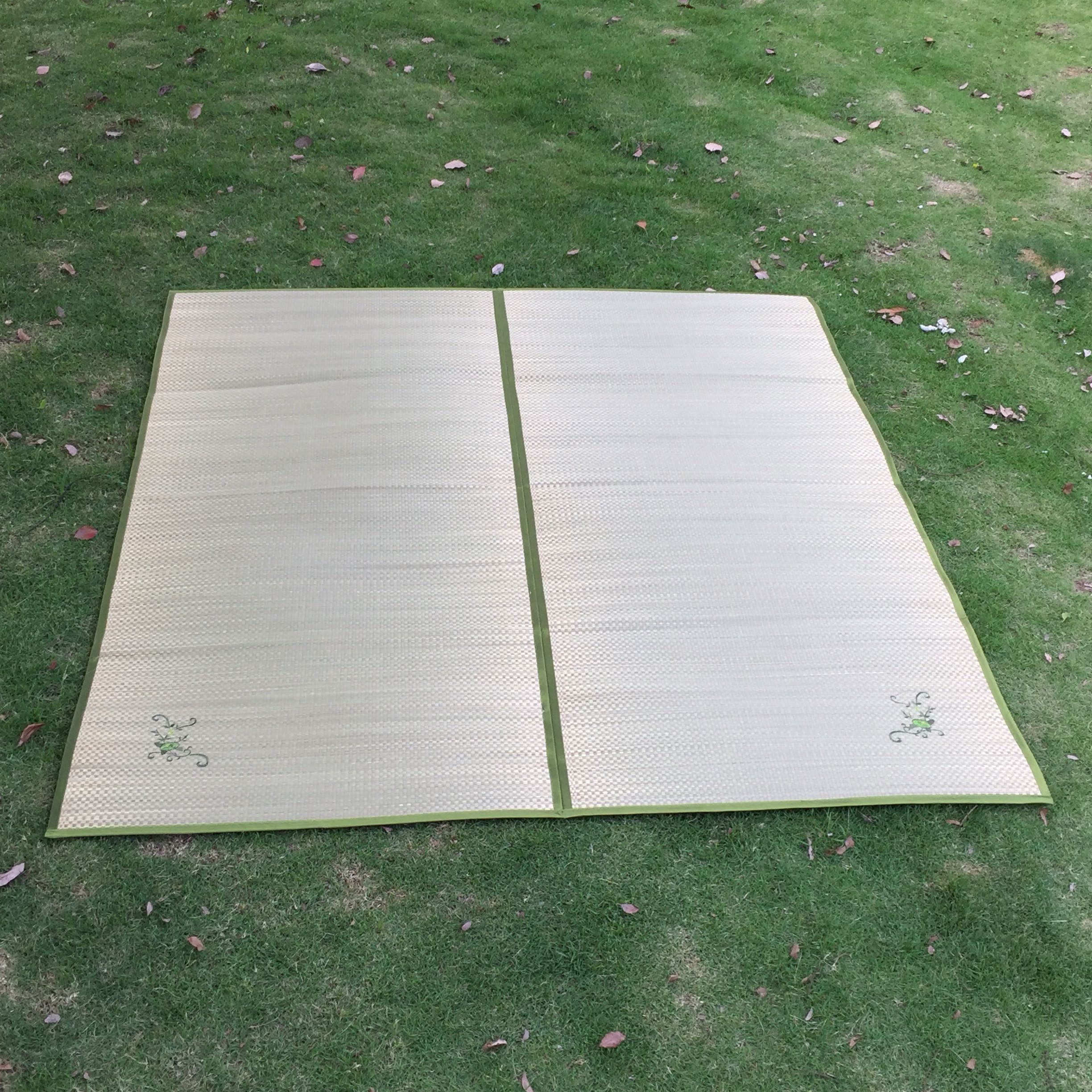 Thickened natural rushes mat Mat Fold student Dormitory Single Twin Beds Children baby Summer 1 5 1 8