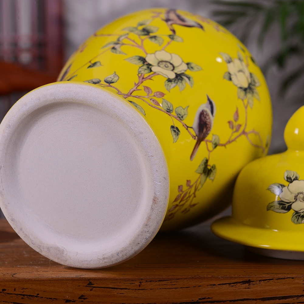 Jingdezhen ceramic general furnishing articles pastel color glaze tank storage tank is a new Chinese style household adornment sitting room decoration