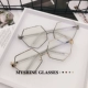 2018 lưới đỏ không đều phẳng gương bát giác cọ kính ngọc trai mũi hỗ trợ thủy triều khung mắt cận thị khung cận thị - Kính khung