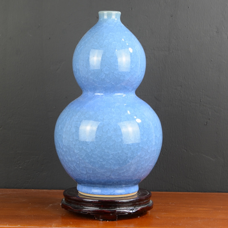 Jingdezhen ceramics vase furnishing articles sitting room creative new rich ancient frame dried flowers flower arrangement of Chinese style household ornaments