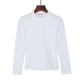 Mùa xuân và mùa thu cotton của phụ nữ Phiên bản Hàn Quốc của áo thun cổ cao nửa cổ áo sơ mi nữ dáng dài màu trắng hoang dã áo thun nữ hàn quốc Áo phông