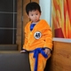 Dragon Ball hoạt hình động vật đồ ngủ một mảnh trẻ em flannel cậu bé ấm áp dễ thương Sun Wukong mô hình mùa thu và mùa đông đồ thú cho bé Áo liền quần