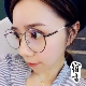 Gương mặt tròn retro nữ phẳng phiên bản Hàn Quốc thời trang Su Yan cận thị khung bức xạ màu xanh ánh sáng khung kính sinh viên thủy triều mắt kính chống ánh sáng xanh Kính