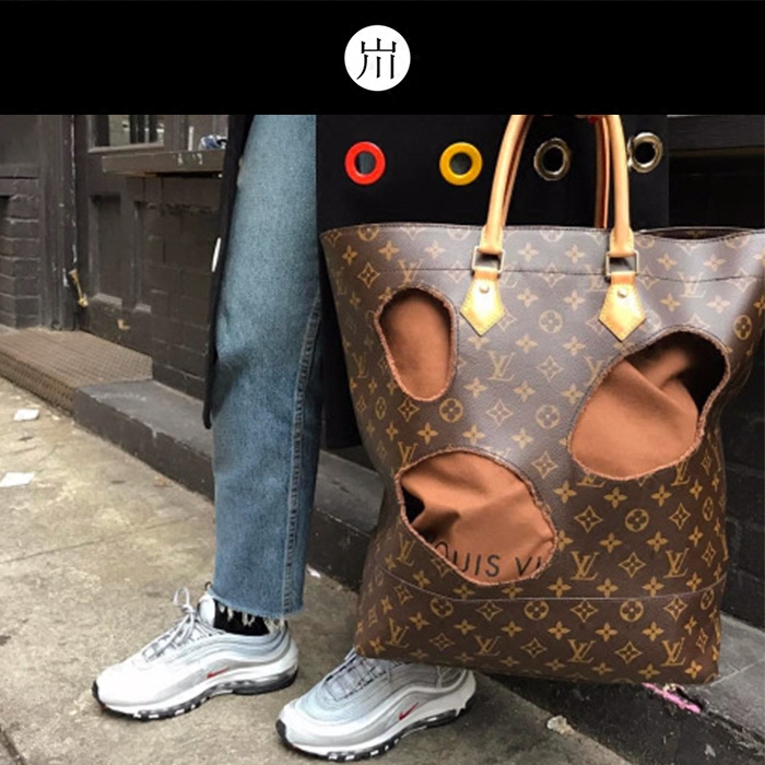 全新JUNYA WATANABE MAN CDG 渡边淳弥原色丹宁磨布牛仔背包