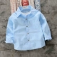 2018 bé trai mùa xuân và mùa thu trẻ em đáy lớn bé sơ mi dài tay cotton trắng áo sơ mi trẻ em giản dị áo sơ mi bé trai 7 tuổi Áo sơ mi