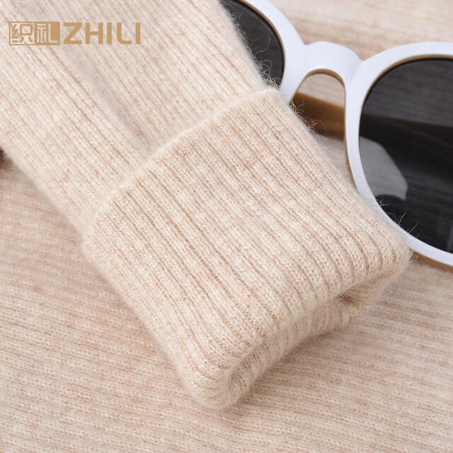 Zhili 23 Autumn and Winter Slim Cashmere Sweater Women's Versatile Pullover Long Sleeve European Station Pure Cashmere Bottoming Sweater