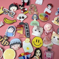 Nhật Bản và Hàn Quốc ulzzang Phụ kiện túi Harajuku huy hiệu trâm cài phim hoạt hình nhỏ dễ thương thịt viên acrylic huy hiệu cài áo sơ mi