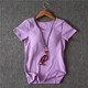 Women's pure cotton with chest pad short-sleeved T-shirt half-sleeved bottoming shirt bra cup integrated yoga home service pajamas top