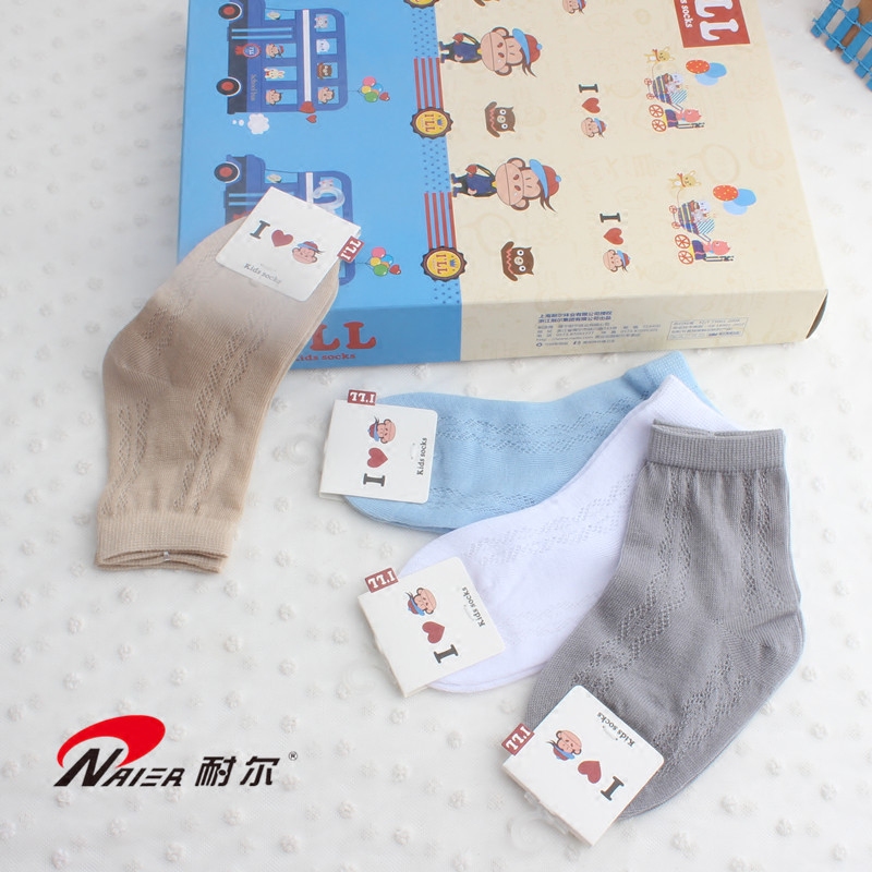Nell Ill's cool cotton mesh cool children's socks socks all cotton socks