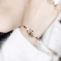 Vòng đeo tay nữ Ulzzang phiên bản Hàn Quốc của vòng đeo tay bằng thép titan vàng hồng đơn giản không phai màu sinh viên Vòng đeo tay xu hướng thủy triều vòng tay nam bạc