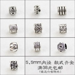 Zangsu Shanyuan 치킨 혈액 덩굴 머리띠 5.5mm 혈액 덩굴 액세서리 티베트어 실버 Baotou 절묘한 패턴 Duobao 팔찌 액세서리