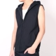 Mùa hè không tay trùm đầu thể thao vest nam tự tu luyện có thể được in áo hoodie mỏng phần thể dục cotton áo khoác cardigan - Áo vest cotton Áo vest cotton