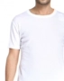 Nhãn hiệu không cảm ứng Đàn ông cao co giãn mịn màng kim ngắn tay áo sơ mi Slim-fit Áo thun cotton cổ tròn Áo phông nam hàng hiệu