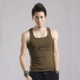 Áo vest nam bó sát cotton vuông cổ áo thể dục chủ đề Slim word căng thanh niên thể thao thấm mồ hôi - Áo vest cotton áo thun nam body