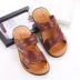 Thành Đô 2018 dép nam mới chống trượt dép đi biển bình thường dép nam giày tăng chiều cao nam Sandal
