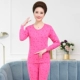 Phụ nữ mặc quần áo mùa thu quần dài giữa và cổ cao nửa cổ cao đồ lót nhiệt cotton